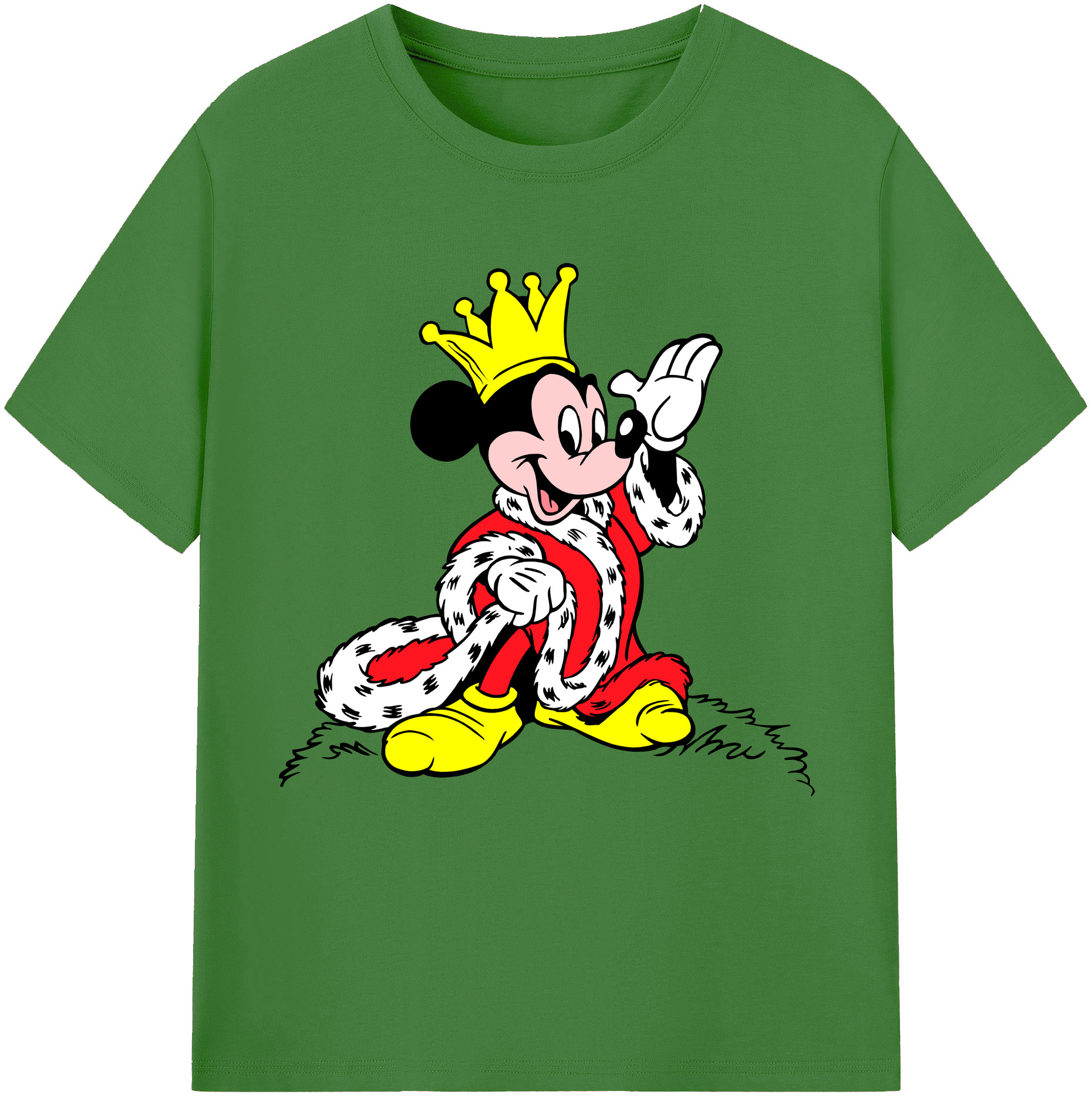 （画像用） ミッキーマウス Mickey Mouse レディースカジュアルプリントTシャツ（綿100％）